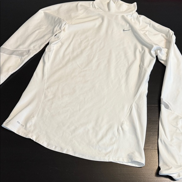 Nike White Performance Long Sleeve Top - Picture 1 of 8